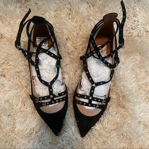 Valentino Garavani || Black Suede Love Latch Pump